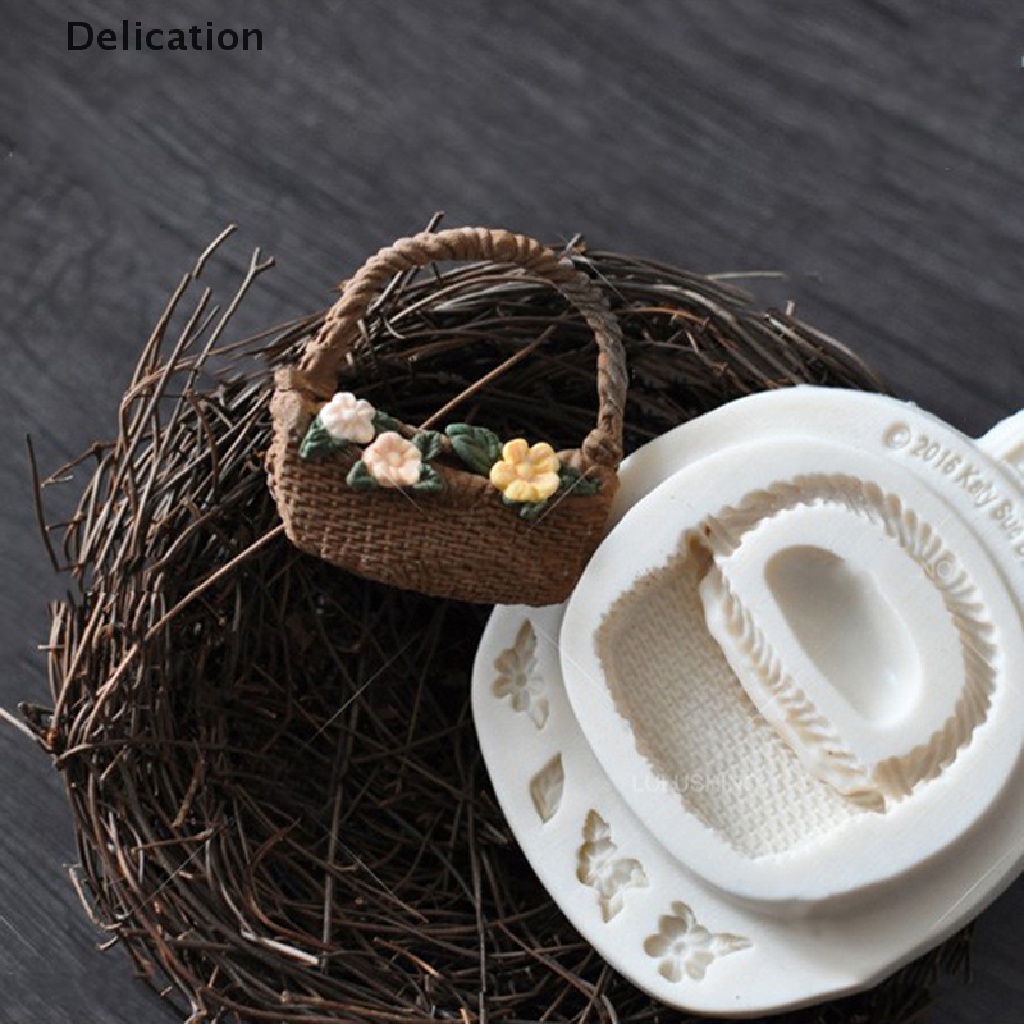 Khuôn Silicone Tạo Hình Giỏ Hoa Trang Trí Bánh