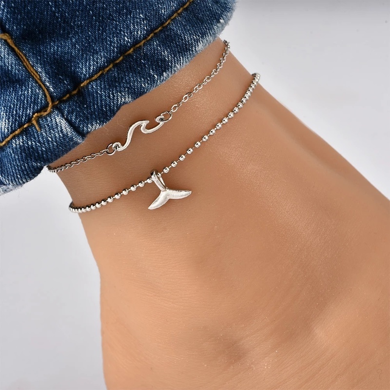 Set 2 Lắc Chân Thời Trang Xinh Xắn Dành Cho Nữ