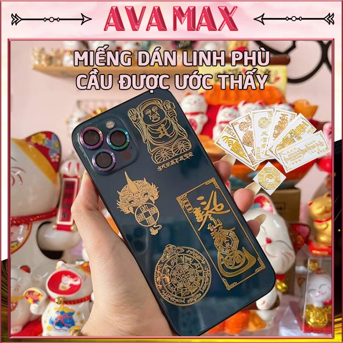 Miếng Dán Linh Phù - Tài Lộc, May Mắn, Hộ Mệnh Phong Thuỷ, Bình An, Phù Hộ ( Dán Điện Thoại, Đồ Dùng, Cửa...)