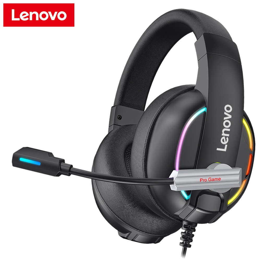 Tai nghe Lenovo HU75 bằng abs có dây âm thanh HiFi giảm ồn với đèn RGB đầy màu sắc và Mic để chơi game