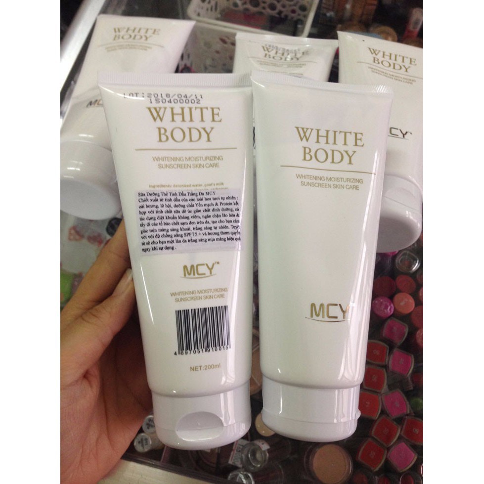 Kem Body MCY makeup trắng cấp tốc ngay khi thoa, dưỡng da trắng mịn màng tự tin