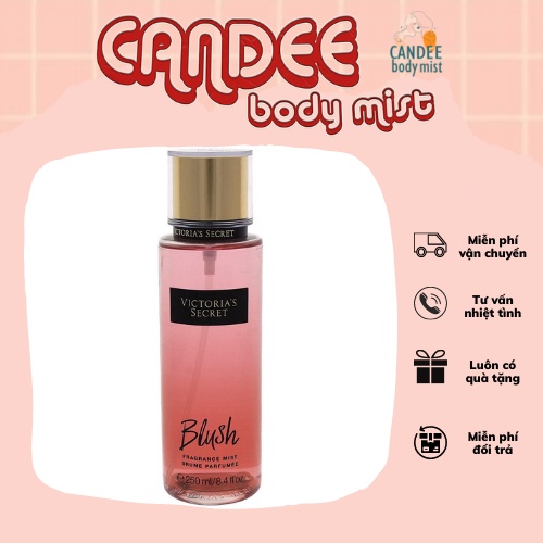Body mist xịt thơm Victoria’s Secret 250ml 𝐁𝐥𝐮𝐬𝐡