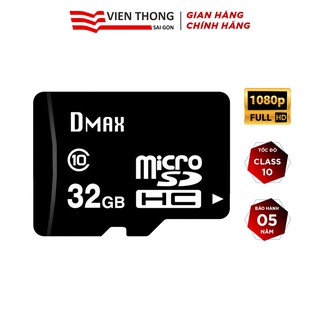 Thẻ nhớ micro SDHC Dmax 32GB class 10 - Bảo hành 5 năm thumbnail