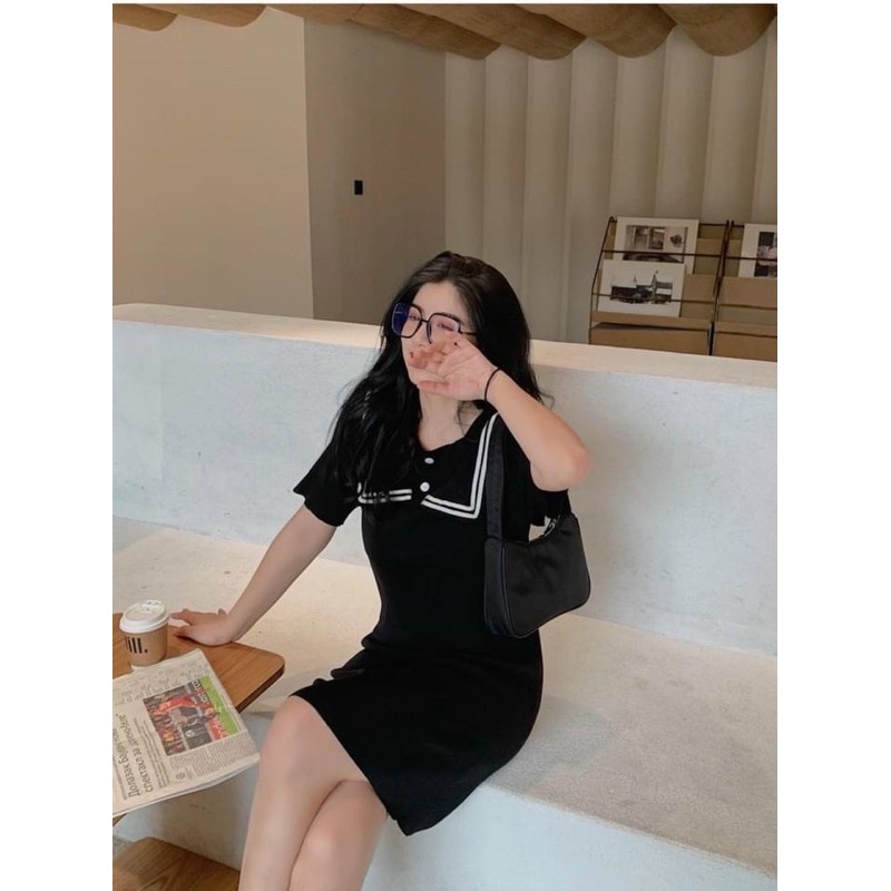 Đầm Suông Thuỷ Thủ Tay Con BigSize 65-85Kg [Hình Thật Chính Chủ]