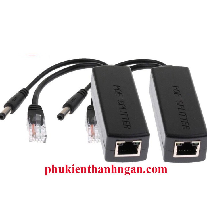 Bộ Chuyển Đổi Splitter POE 48v sang 12v Cho Camera IP Không POE - Splitter POE