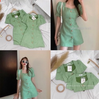 Váy dạ xanh cốm