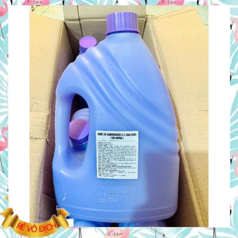 Nước Xả ⚡FREESHIP⚡ Sandokkaebi 2100ml Làm Mềm Vải, Hương Oải Hương bảo vệ quần áo, an toàn cho sức khỏe