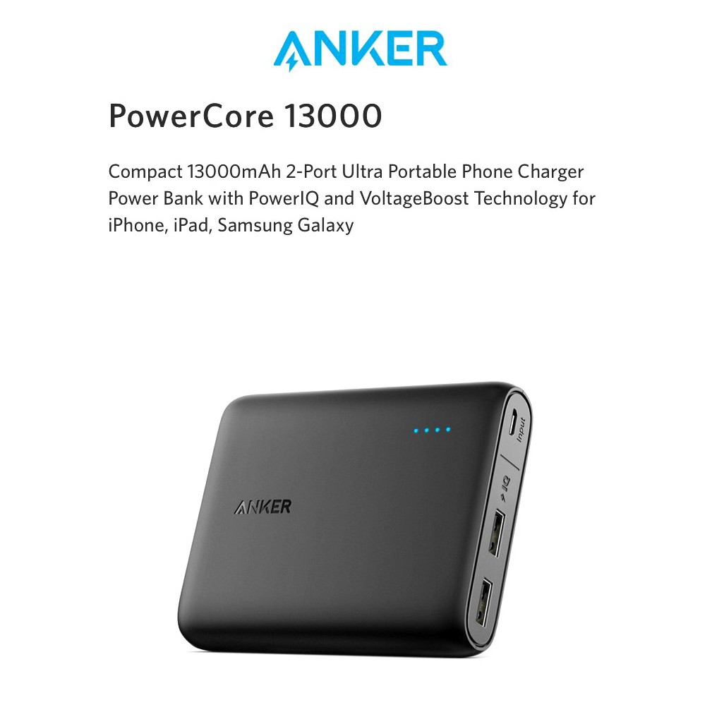 Pin Sạc Dự Phòng ANKER A1215 13000mAh PowerCore Chính Hãng