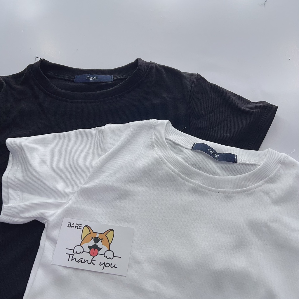 Áo croptop ôm chất thun gân, cổ tròn cột dây hai bên- A094