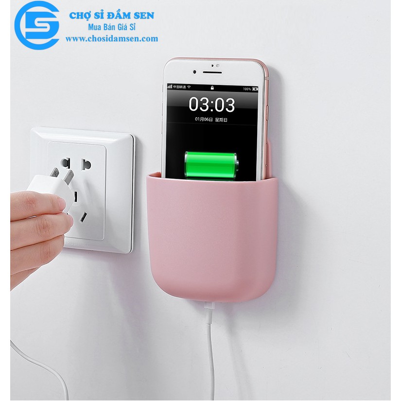 Hộp treo sạc điện thoại G10-Hoptreosac, kệ treo remote, đồ dùng  dán tường đa năng tiện lợi giúp không gian gọn gàng, ng