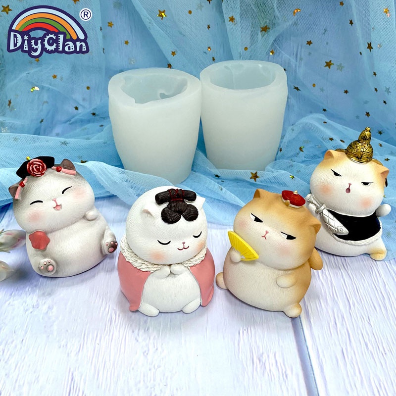 Khuôn Silicone Làm Bánh/Sô Cô La/Nước Hoa Hình Động Vật Hoạt Hình 3d Tự Làm