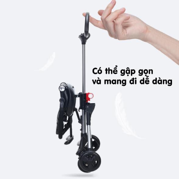 Xe trẻ em 🛴  XE ĐẨY TOMOROW ĐẢO CHIỀU TW - 0205 gấp gọn, xoay chiều, có mái che, thoáng lưng cho bé