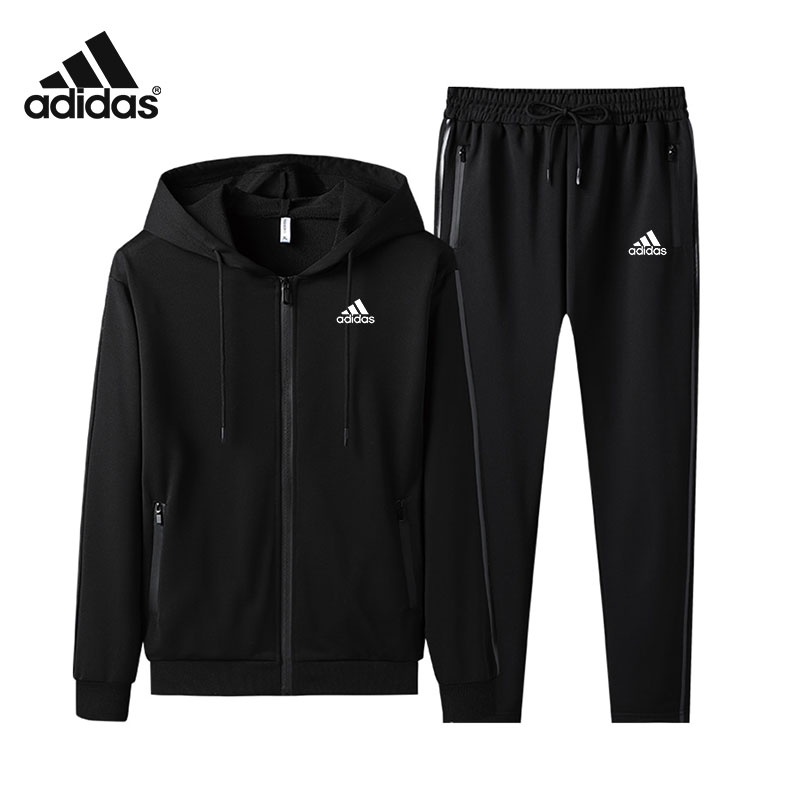 Bộ Đồ Thể Thao Adidas Áo Hoodie Tay Dài Phối Quần Dài Thời Trang Cao Cấp Cho Nam