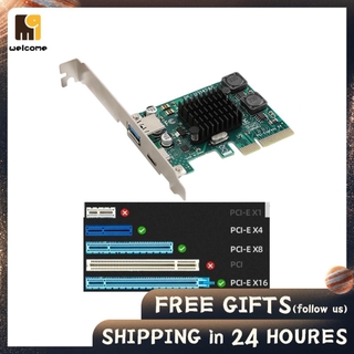 Card Mở Rộng Welco Pci-E Pci Express 4x Sang Usb 3.1 2- Port Type-A + Type C