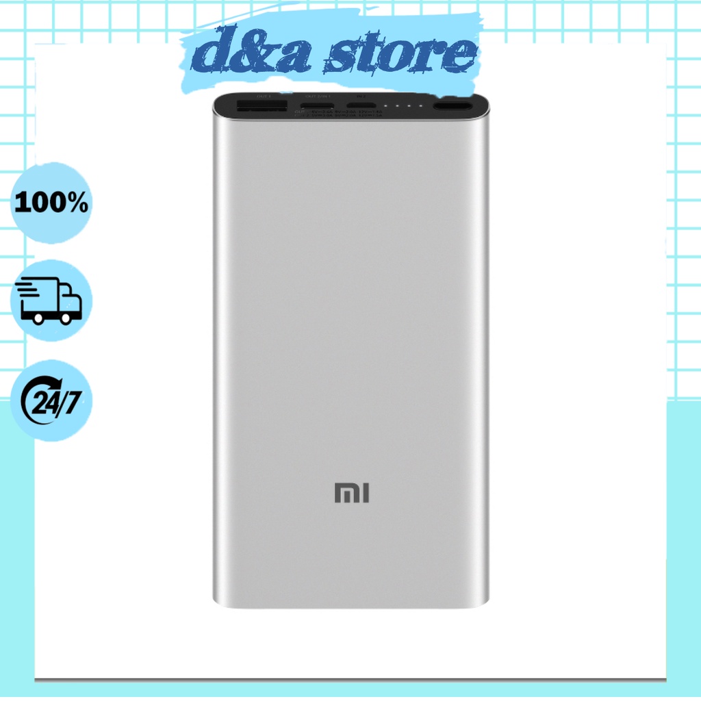 Sạc Dự Phòng - Sạc Dự Phòng Xiaomi Gen 2s 10000mAh Chuẩn Dung Lượng - có đèn báo(màu ngẫu nhiên)-D&A STORE