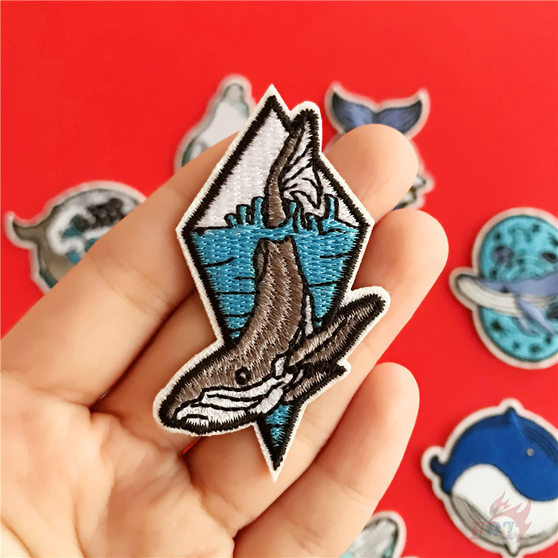Miếng vá ủi quần áo họa tiết cá voi / phi hành gia độc đáo chất lượng cao