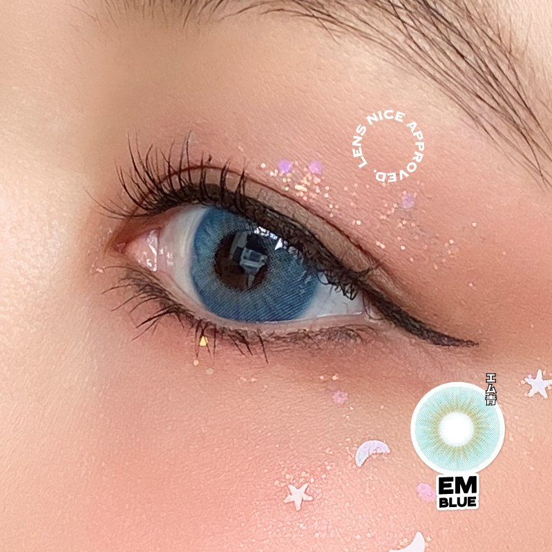 [Mã SKAMLTSM9 giảm 10% đơn 99K] Kính áp tròng LENS NICE EM BLUE - Fake me Collection 14,0mm