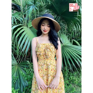 Đầm hoa thiết kế hai dây siêu xinh xắn - df001