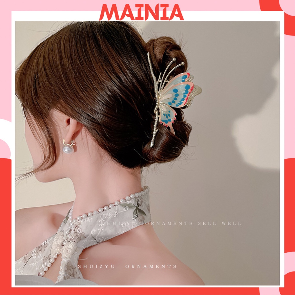 Kẹp Tóc Càng Cua Kim Loại Hàn Quốc Butterfly Nhiều Màu Cho Bạn Gái Mẫu Mới Sang Chảnh Mainia Shop
