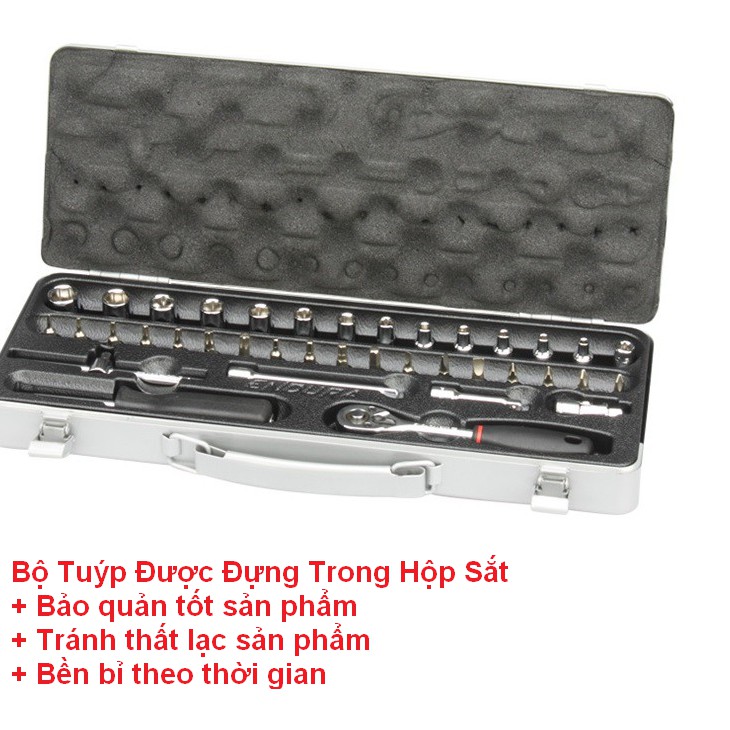 [GiáSốc]Bộ tuýp xiết lực 1/4" 38 chi tiết thương hiệu Mỹ độc quyền Endura E1230