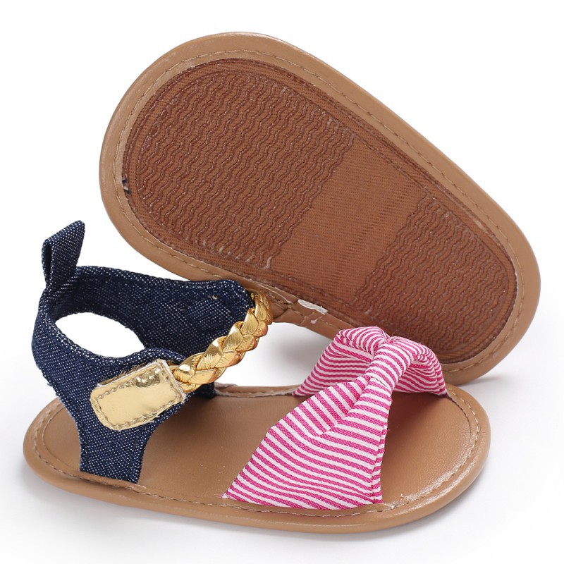 Giày Sandal xỏ ngón chống trượt cho bé gái từ 0-12 tháng tuổi