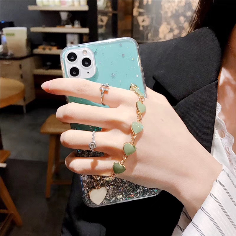 OPPO A52 A92 A92S Reno 3 Pro A3S A5S A7 A37 A37F A39 A57 A71 A83 F1S F1 F3 Plus F5 Youth F7 F9 F11 Pro Glitter Starry Love BraceletCase