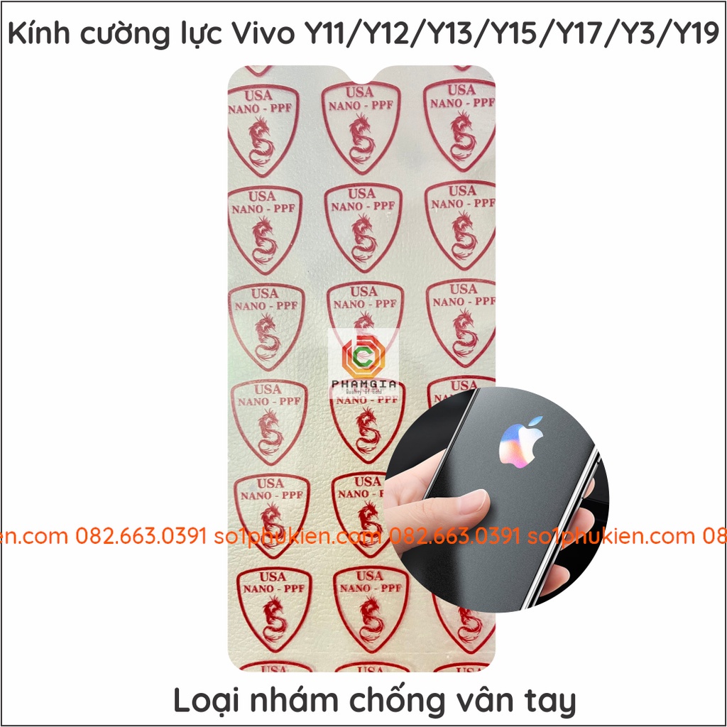 Dán cường lực Vivo Y11 / Y12 / Y13 / Y15 / Y17 / Y3 / Y19 nano dẻo siêu bền siêu đẹp