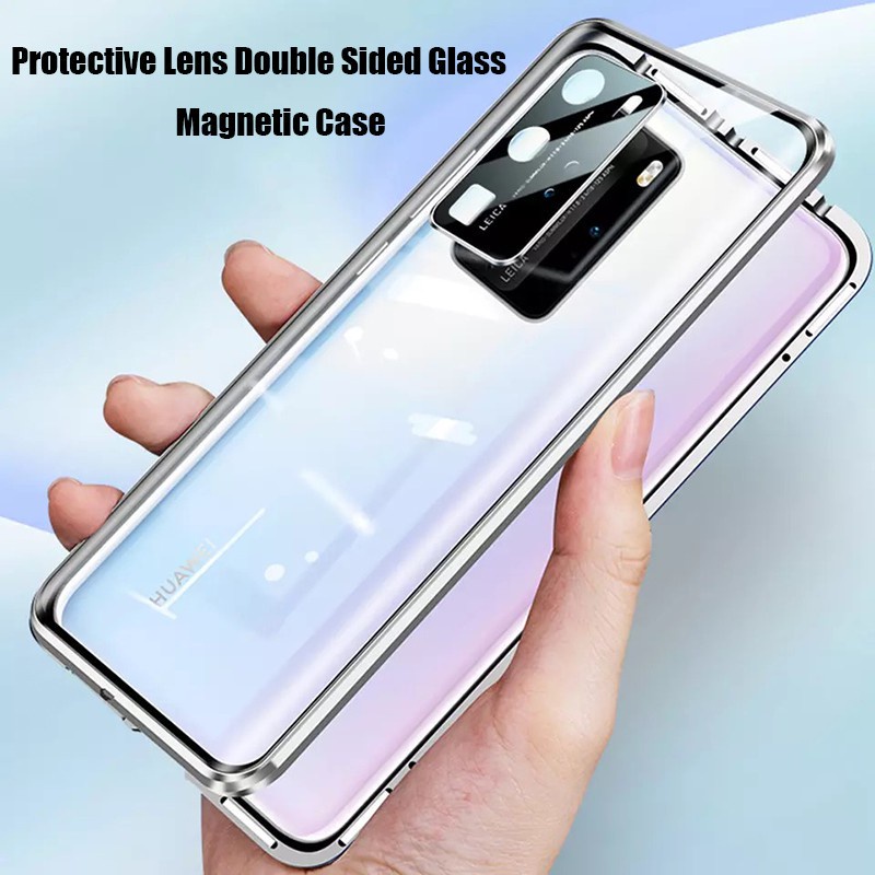 Ốp Điện Thoại Kính Cường Lực Hai Mặt Nam Châm Cho Samsung Galaxy Note 20 Ultra S20/S21/S30/S22 Plus S20/S21/S30/S22
