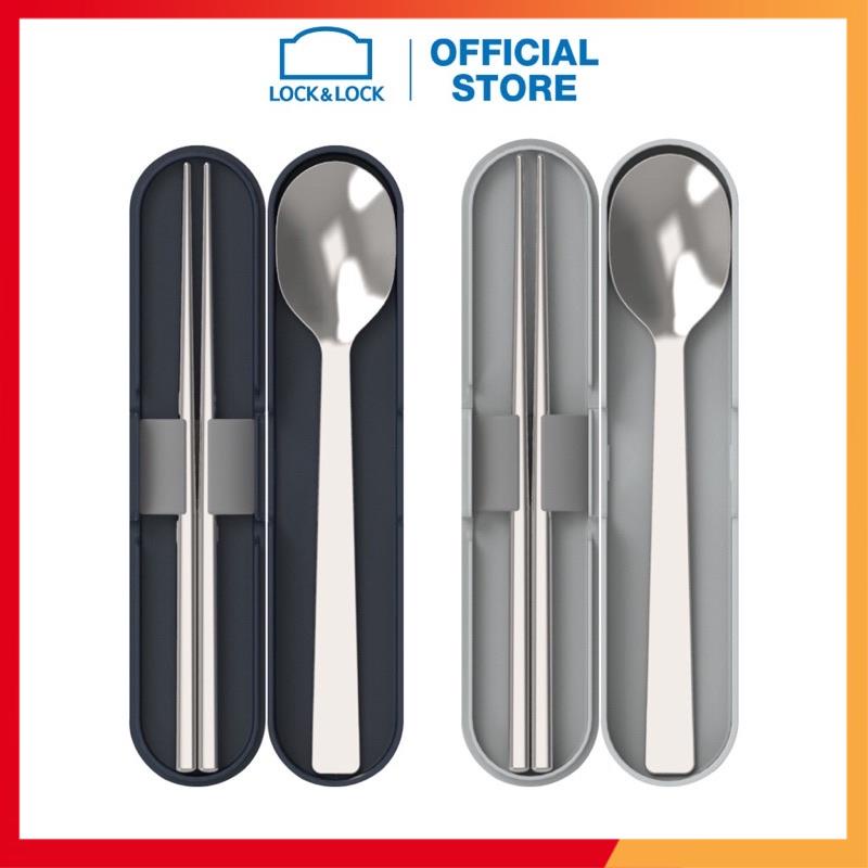 Bộ muỗng đũa Inox Locknlock HPL105 ( 2 màu) - Hàng chính hãng có hộp đựng tiện lợi