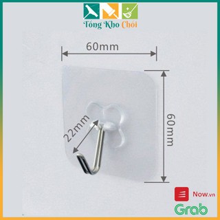 [Deal 1k] Móc dán cường lực, Móc treo tường 1k trong suốt siêu chắc, siêu bền, chịu lực