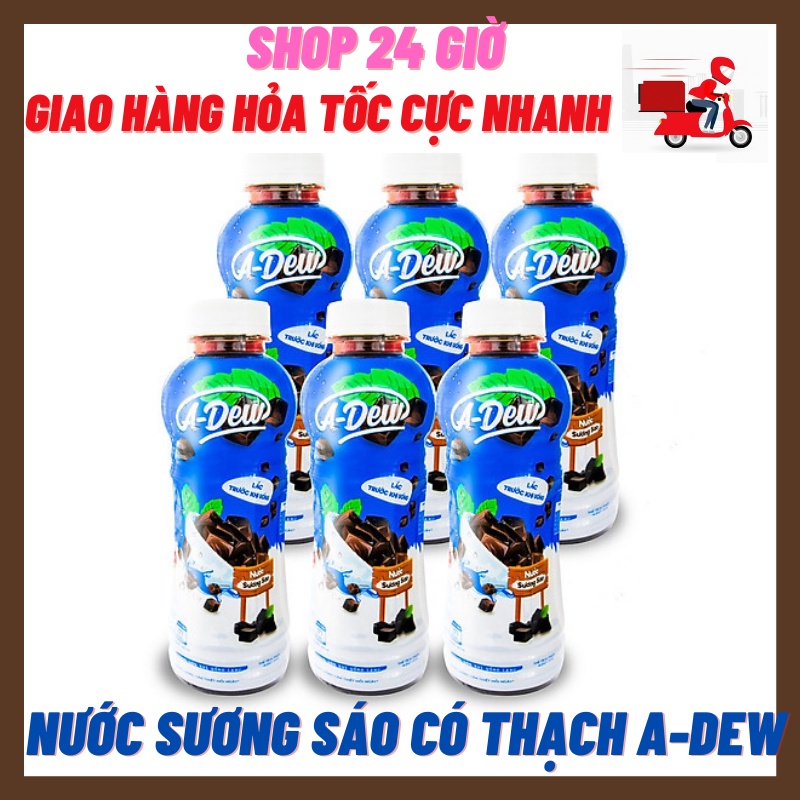 Nước Sương Sáo Có Thạch A DEW 1 Lốc