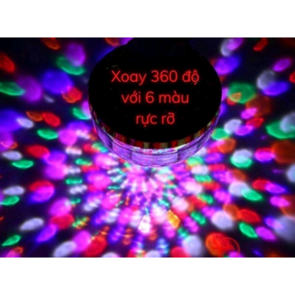 Đèn Led Xoay 7 Màu Vũ Trường Nháy Chớp Theo Nhạc Kèm Đui