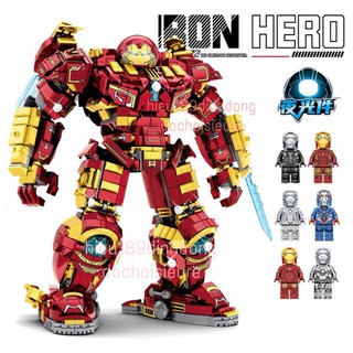 Lắp ráp xếp hình Bộ giáp Hulkbuster mk48 mk85 người sắt iron man 76038 76068