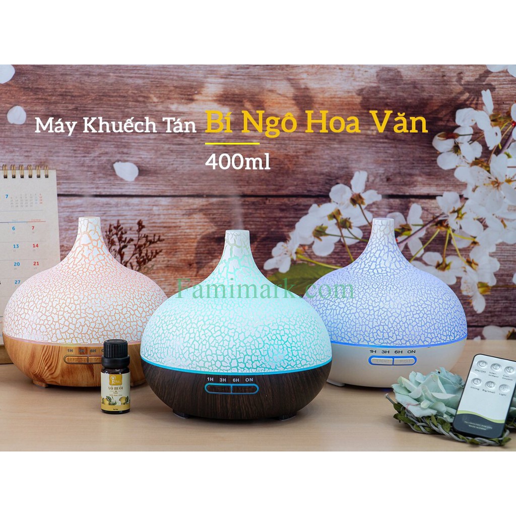 MÁY XÔNG TINH DẦU VÂN RẠN | MÁY KHUẾCH TÁN SIÊU ÂM PHUN SƯƠNG TINH DẦU CAO CẤP 24V | MÁY LÀM THƠM  PHÒNG famimark.com