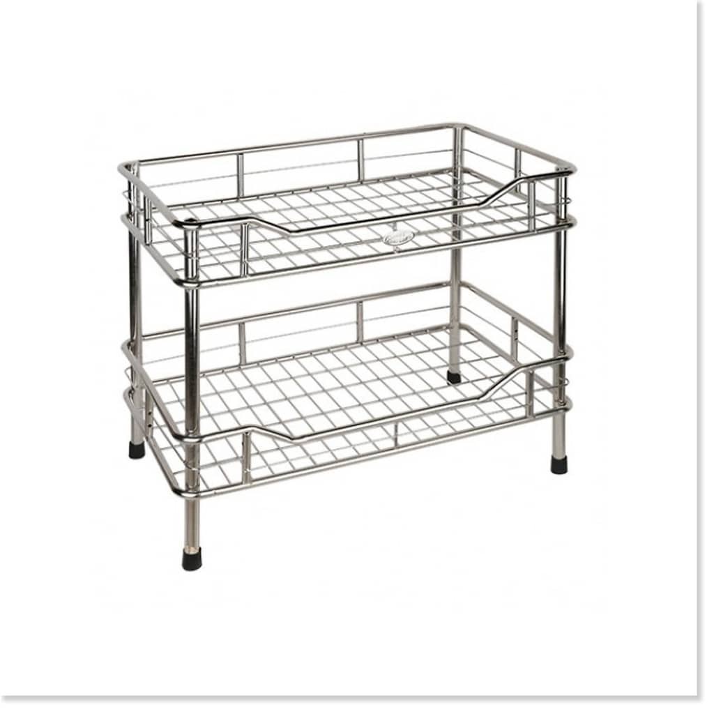 kệ úp chén bát 2 tầng chất liệu inox dầy dặn cao cấp không gỉ size (30x50cm)  nặng 1.8 kg siêu bền