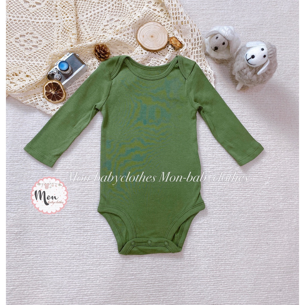 ÁO Body dài tay cotton mềm mịn cho bé