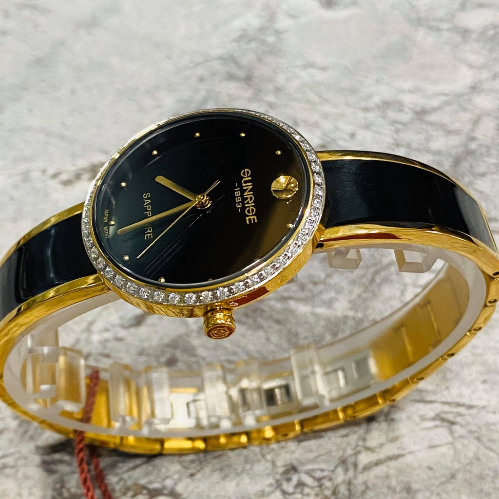 [Mã FARSBRT52 giảm 20% đơn từ 249K] Đồng hồ Sunrise nữ chính hãng Nhật Bản L9968AA.G.D - kính saphire chống trầy - Dây đ