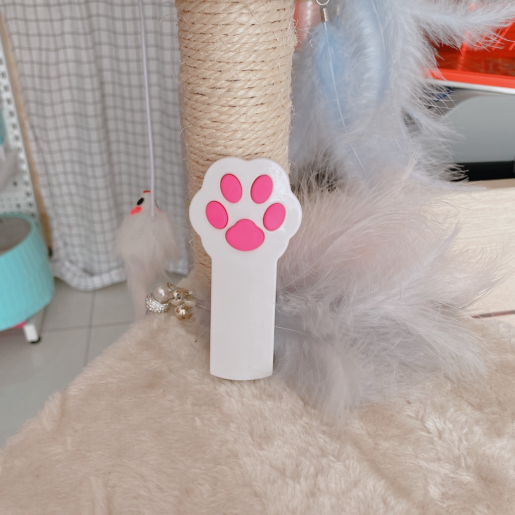 đèn laze trêu mèo bàn chân mèo cute SẠC pin siêu bền