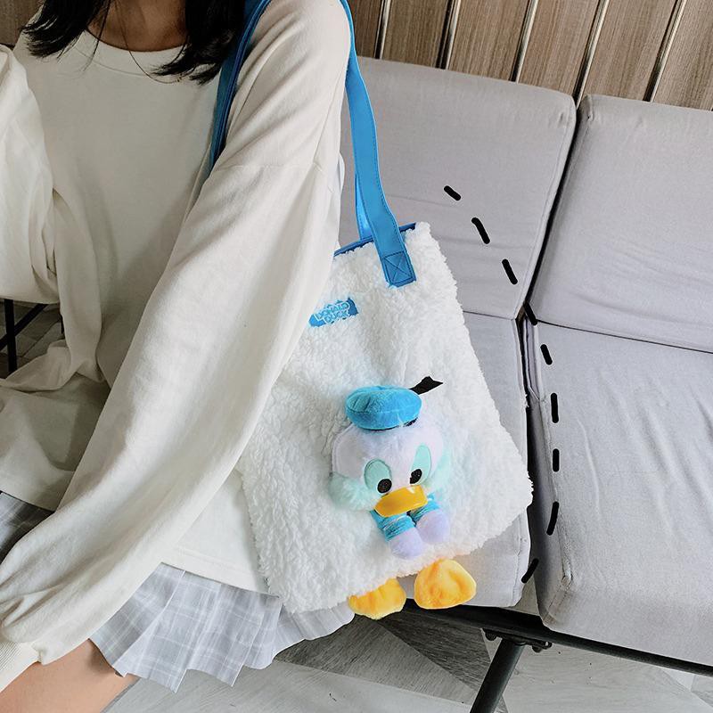 Mùa thu mới hoạt hình túi sang trọng Donald Duck mua sắm cô gái trái tim sinh viên Nhật Bản phong cách Hồng Kông