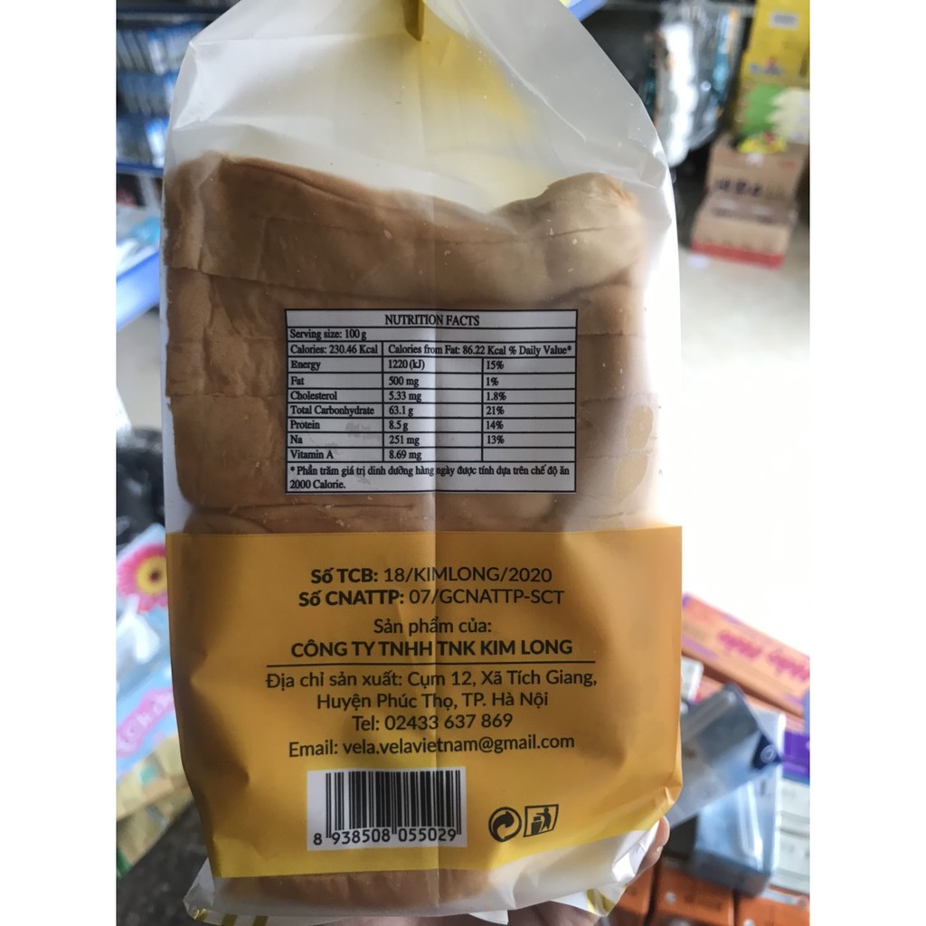 Thanh Hóa - Bánh mì sandwich VELA gói 240g