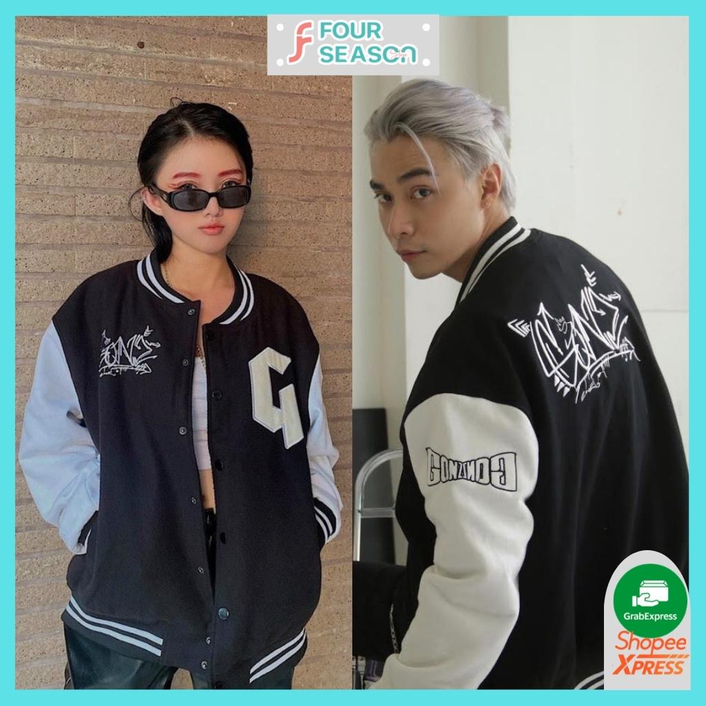 Áo khoác bomber unisex street style nam nữ ulzzang Hàn Quốc GONZ 4S dù 2 lớp năng động