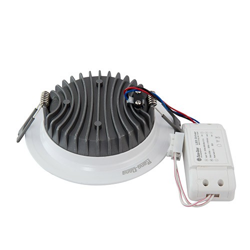 Đèn LED âm trần đổi màu 9W Rạng Đông, khoét lỗ 110mm, vỏ nhôm đúc, cánh tản nhiệt, Model: D AT02L ĐM 110/9W