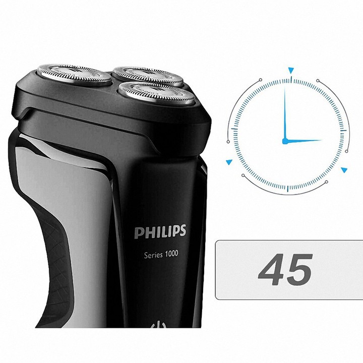 Máy cạo râu 3 lưỡi tự mài cao cấp thương hiệu Philips S1010 - Hàng Nhập Khẩu Chính Hãng
