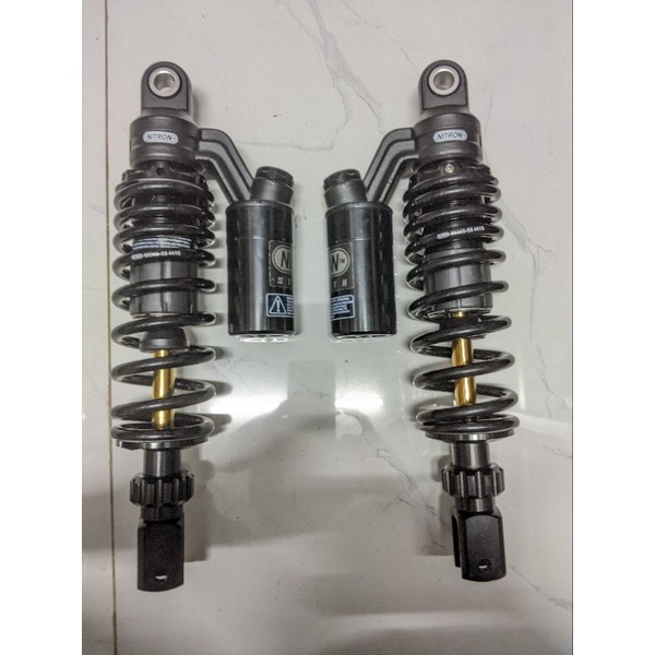 Phuộc NITRON bình dầu full đen ty vàng tăng chỉnh thật gắn Airblade NOUVO 4 5 6 PCX và các dòng xe điện Pega FELIZ