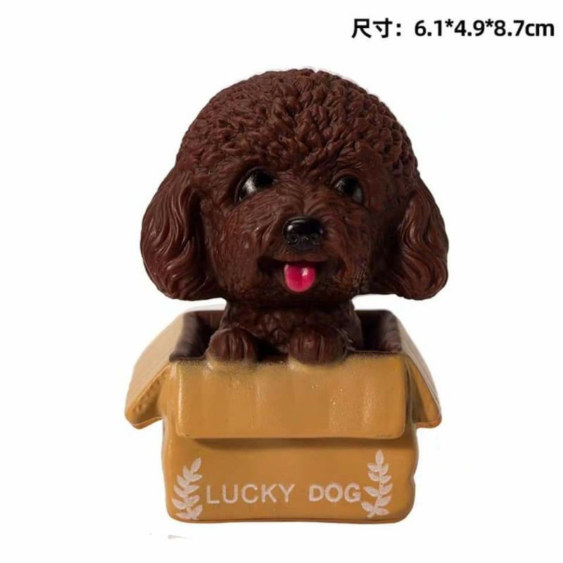 Chó giỏ trang trí bánh kem, chó ngồi giỏ, chó xù