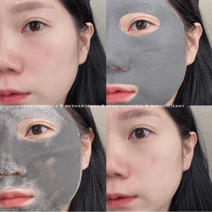 MẶT NẠ GIẤY ĐẤT SÉT BARULAB 7IN1 TOTAL SOLUION BLACK CLAY MASK