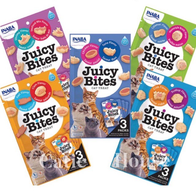 [Giao ngay Nowship/Grab] Bánh thưởng Inaba Juicy Bites cho mèo nhiều vị - Bánh thưởng Juicy Bites gói cho mèo