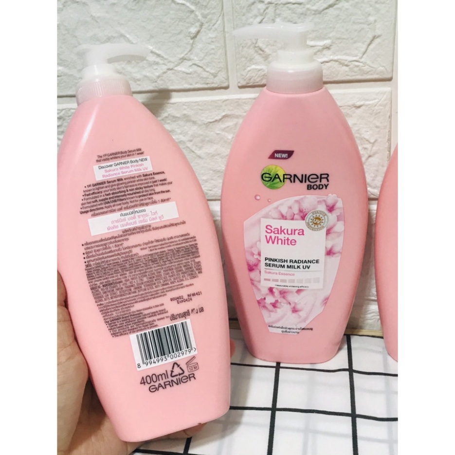 Sữa Dưỡng Thể Garnier 400ml Chiết Xuất Hoa Anh Đào Cao Cấp