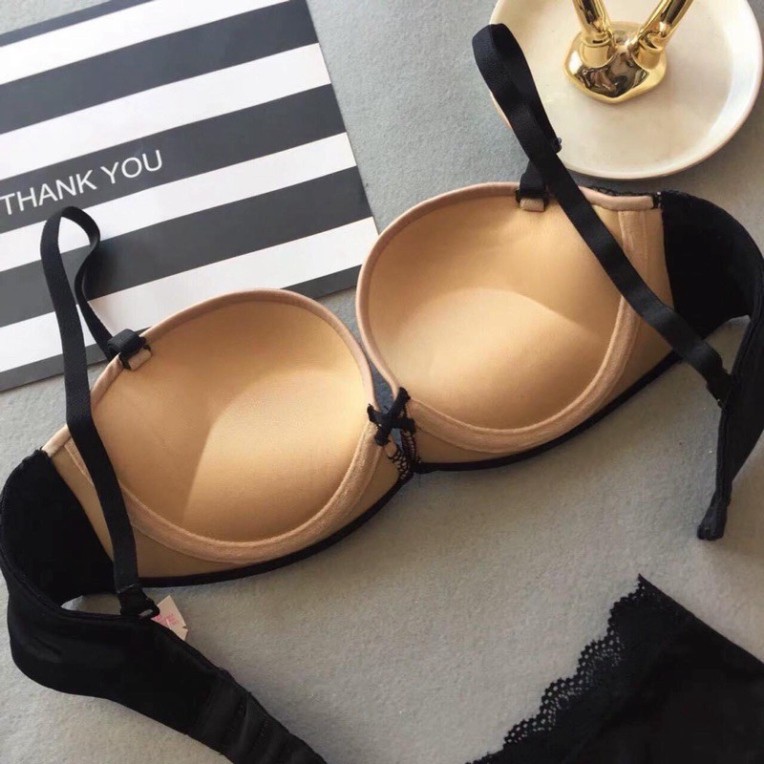 Bộ Đồ Lót Nữ Siêu Đẩy Đệm Dày nâng Ngực Victoria`s Secrets Gọng dẻo ẩn Cao Cấp Sexy Mã EBB16