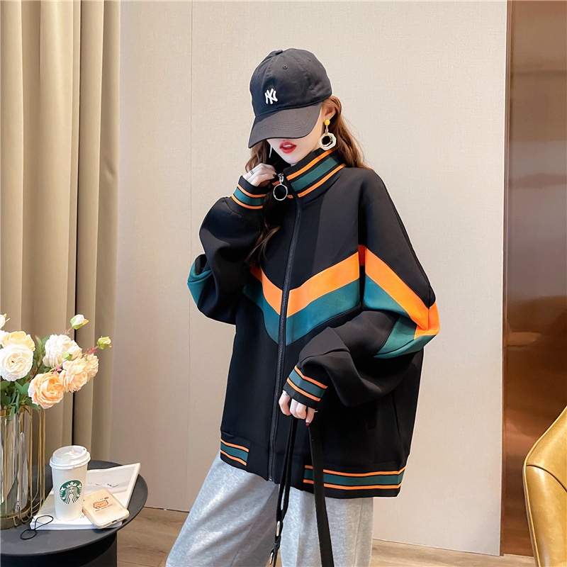 IELGY    Áo Khoác Mỏng Tay Dài Dáng Rộng Màu Sắc Dễ Phối Đồ Phong Cách Hàn Quốc Cho Nữ